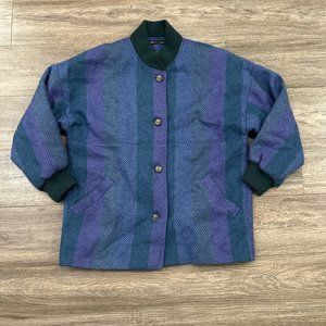 Vtg AVOCA Collection Jacket Coat Oversize Bouclé Wool  Wicklow Ireland Sz Large